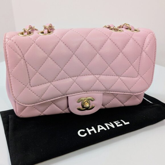 Chanel Light Pink Rose Mademoiselle Mini Rectangular Classic Flap Bag - Picture 2 of 16